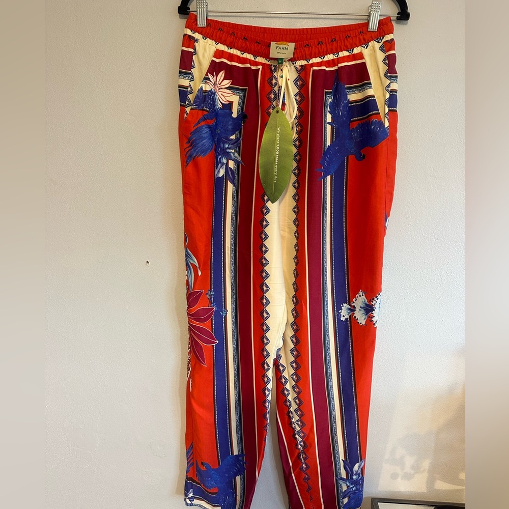 FARM Rio Macaw Scarf Pants NWT Size M - Picture 4 of 6